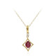 10K AAA Mozambique Ruby Gold Necklace