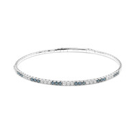 14K SI2 Blue Diamond Gold Bangle (CIRARI)