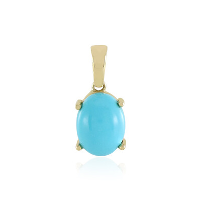 9K Sleeping Beauty Turquoise Gold Pendant