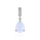 Rainbow Moonstone Silver Pendant