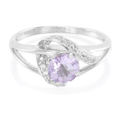 Rose de France Amethyst Silver Ring