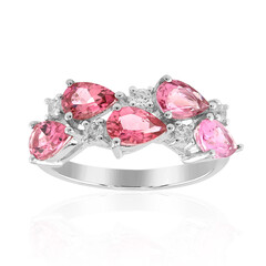 Brazilian Pink Tourmaline Silver Ring (Pallanova)