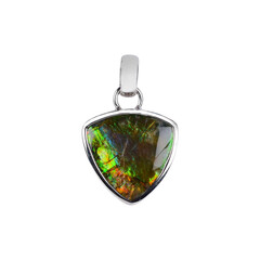 Ammolite Silver Pendant