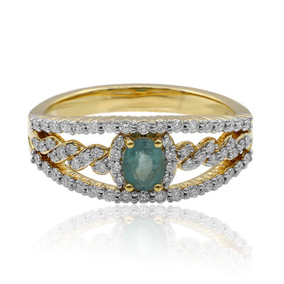 18K Grandidierite Gold Ring (AMAYANI)