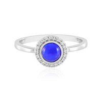 Blue Ethiopian Opal Silver Ring