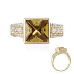 9K Yellow Zircon Gold Ring (Adela Gold)