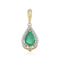 9K Zambian Emerald Gold Pendant