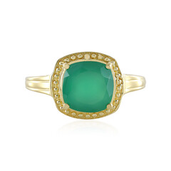 Green Onyx Silver Ring