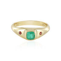 Russian Emerald Silver Ring