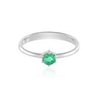 Russian Emerald Silver Ring