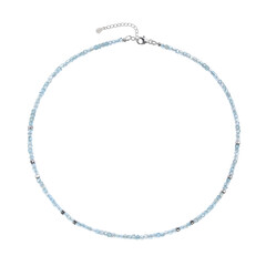 Blue Apatite Silver Necklace