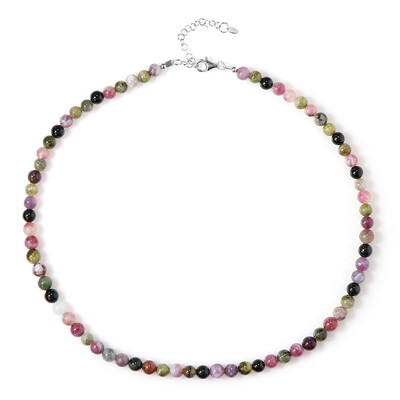 Fancy Tourmaline Silver Necklace