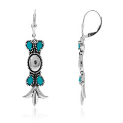 Turquoise Silver Earrings (Desert Chic)