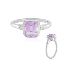 Rose de France Amethyst Silver Ring