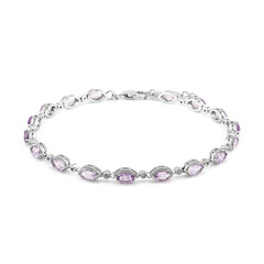 Bolivian Amethyst Silver Bracelet