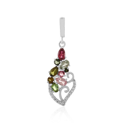 Fancy Tourmaline Silver Pendant