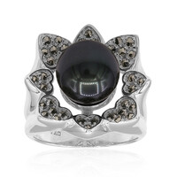 Tahitian Pearl Silver Ring (Annette classic)