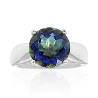 Mystic Blue Quartz Silver Ring