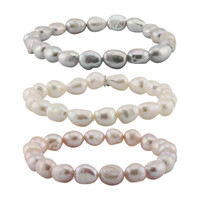 Freshwater pearl Silver Bracelet (TPC)