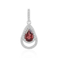 Mozambique Garnet Silver Pendant