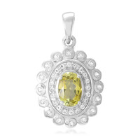 Cuprian Tourmaline Silver Pendant