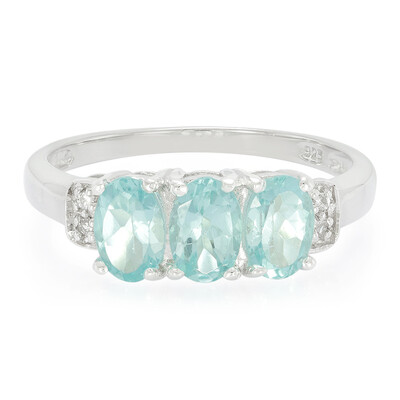 Blue Apatite Silver Ring