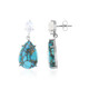 Blue Copper Turquoise Silver Earrings (Faszination Türkis)