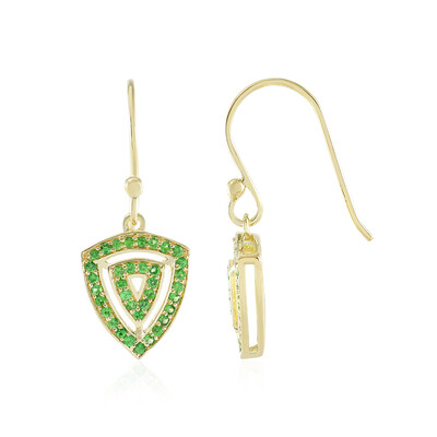 Tsavorite Silver Earrings