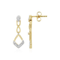 I2 (J) Diamond Silver Earrings