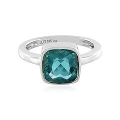 Belgian Teal Fluorite Silver Ring