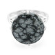 Snowflake Obsidian Silver Ring