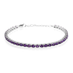 Zambian Amethyst Silver Bracelet