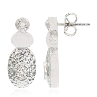 White Topaz Silver Earrings (MONOSONO COLLECTION)