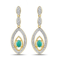 Socoto Emerald Silver Earrings