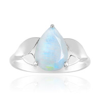 Rainbow Moonstone Silver Ring