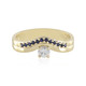 9K White Sapphire Gold Ring (Adela Gold)