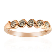 9K SI1 Argyle Rose De France Diamond Gold Ring