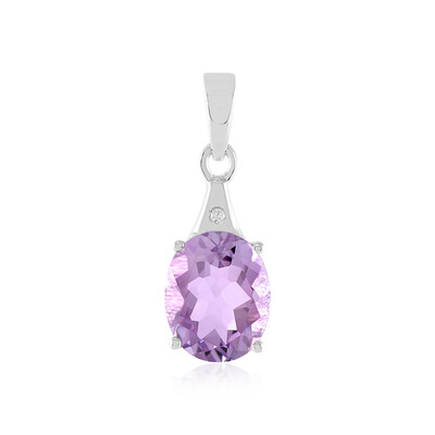 Rose de France Amethyst Silver Pendant