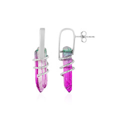 Bi Colour Quartz Silver Earrings