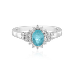 Blue Apatite Silver Ring