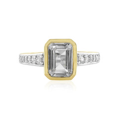 White Topaz Silver Ring